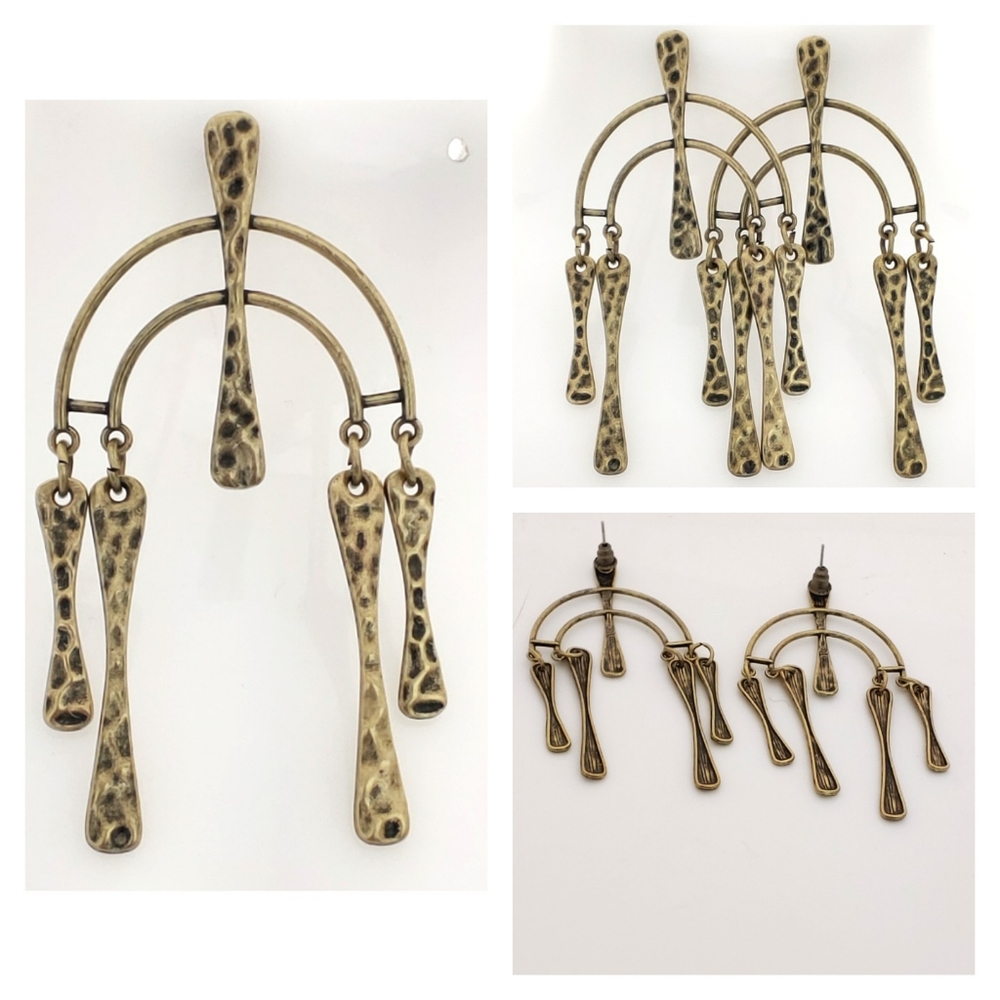 Hammered Brass earrings